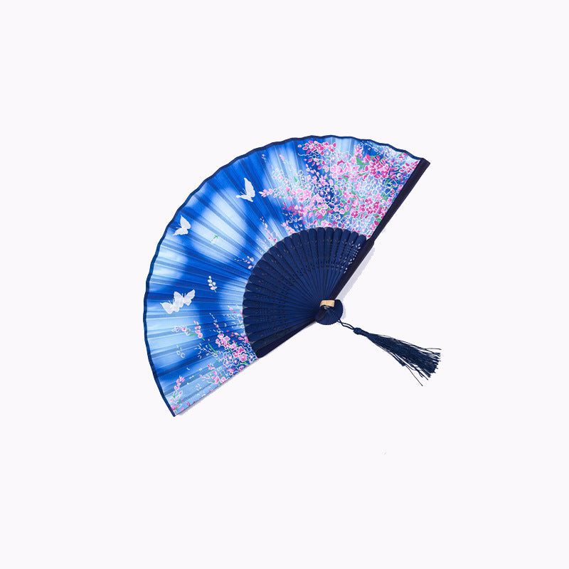 Vintage Cloth Chinese Style Dancing Folding Fan