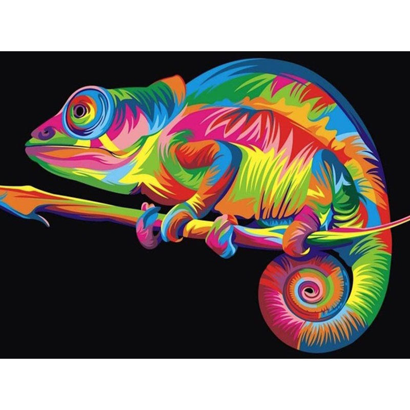 Colorful lion diamond painting wall art from the Animal Diamond Painting Lion Tiger Cat Dog Complete Cross Kit. Ideal for creative home decor.