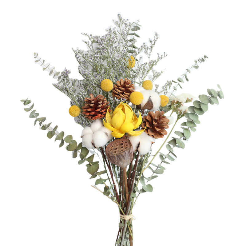 Eucalyptus Cotton Rose Dried Flower Bouquet