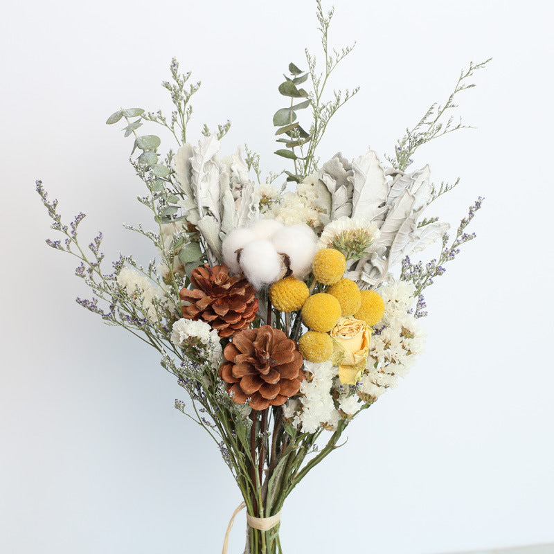 Eucalyptus Cotton Rose Dried Flower Bouquet