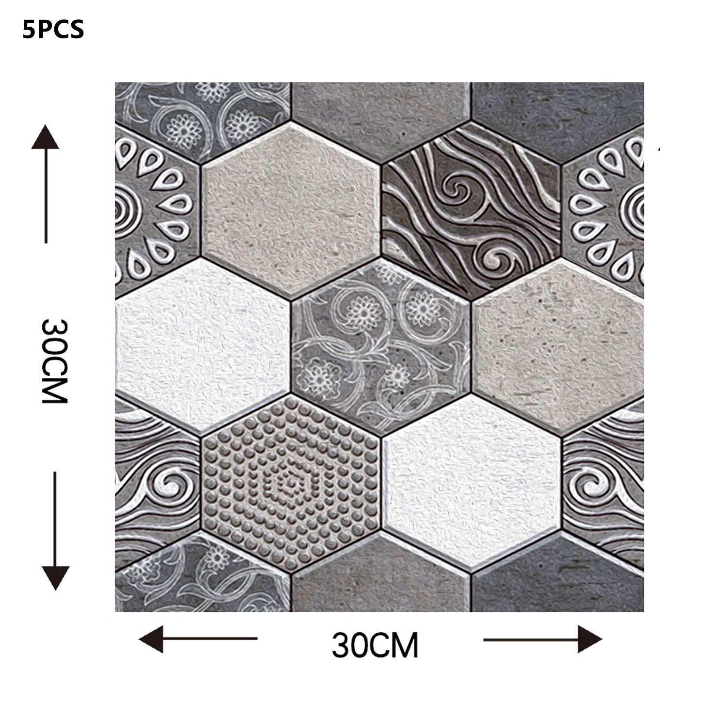 3D Tile Brick Wall Sticker Self-adhesive PVC DIY Wallpaper Home Wall Stickers