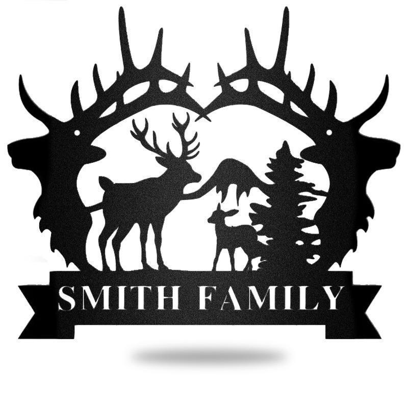 Metal Iron Wall Decor Deer Art