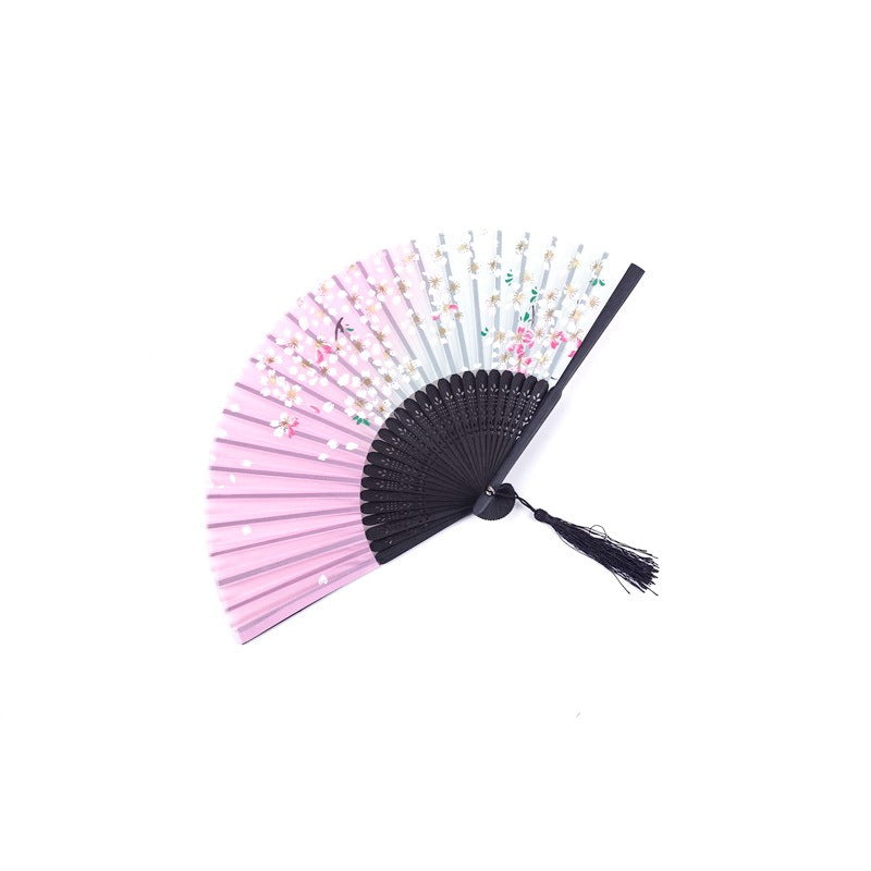 Vintage Cloth Chinese Style Dancing Folding Fan