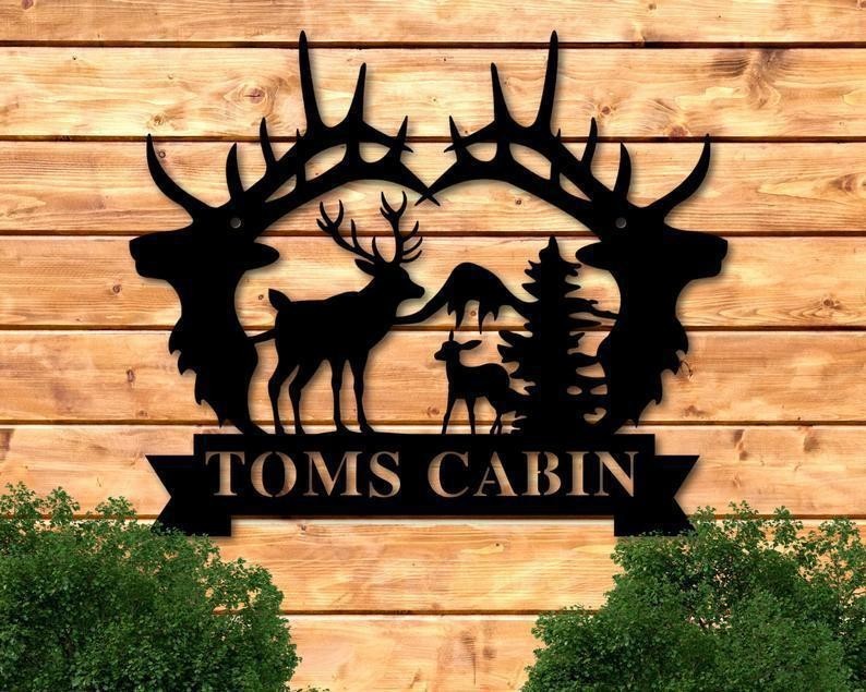 Metal Iron Wall Decor Deer Art