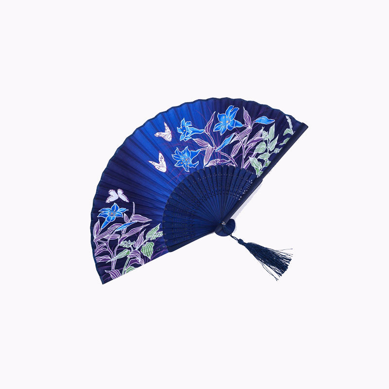 Vintage Cloth Chinese Style Dancing Folding Fan