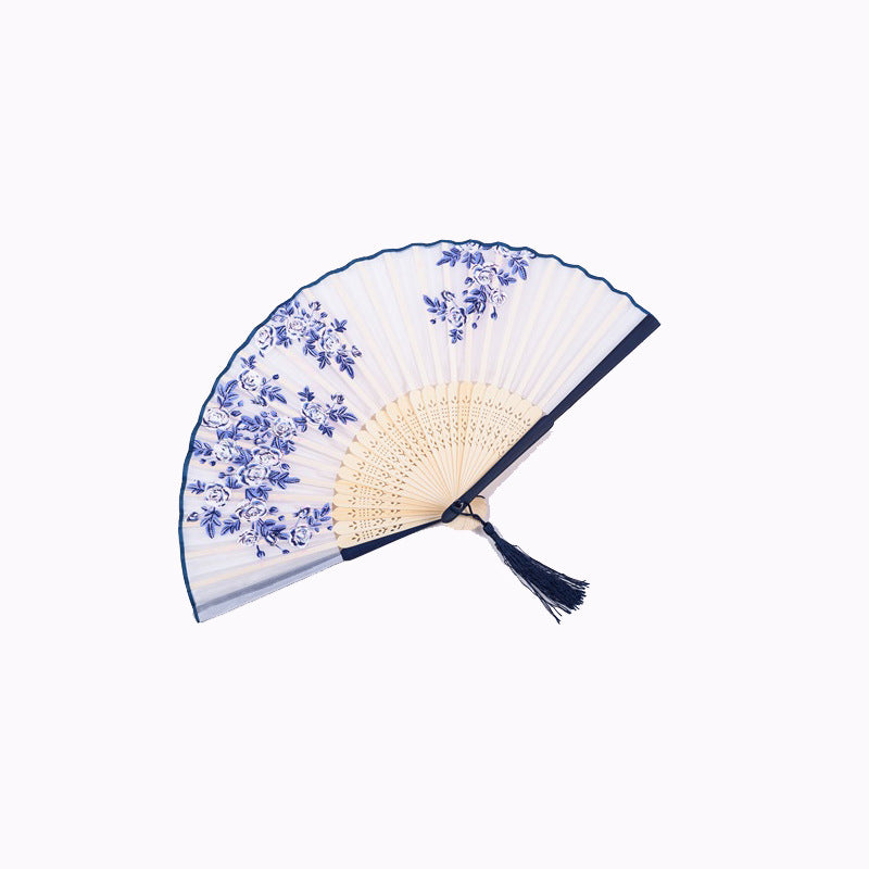 Vintage Cloth Chinese Style Dancing Folding Fan