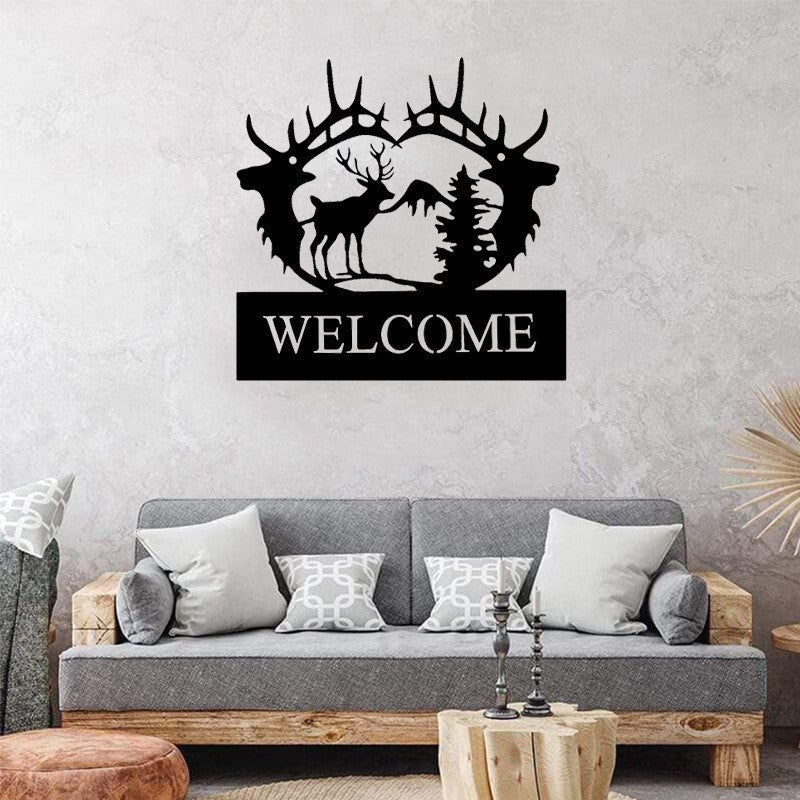 Metal Iron Wall Decor Deer Art