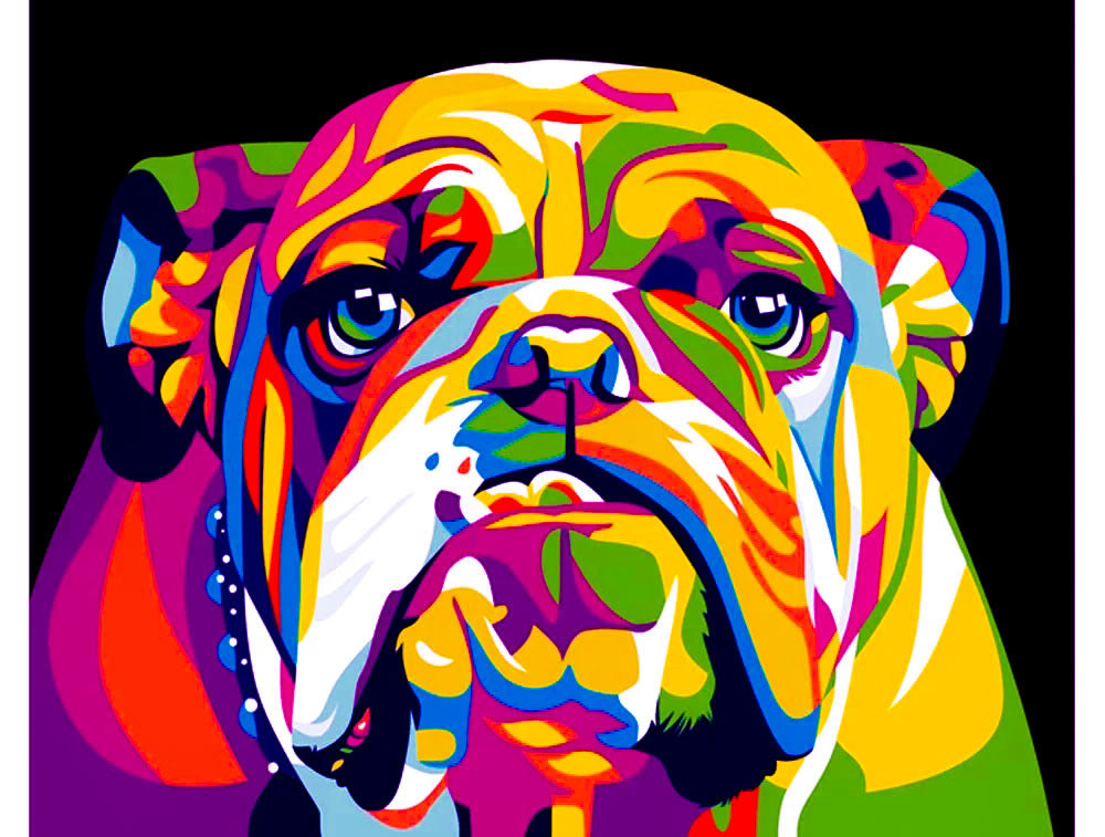 Colorful lion diamond painting wall art from the Animal Diamond Painting Lion Tiger Cat Dog Complete Cross Kit. Ideal for creative home decor.