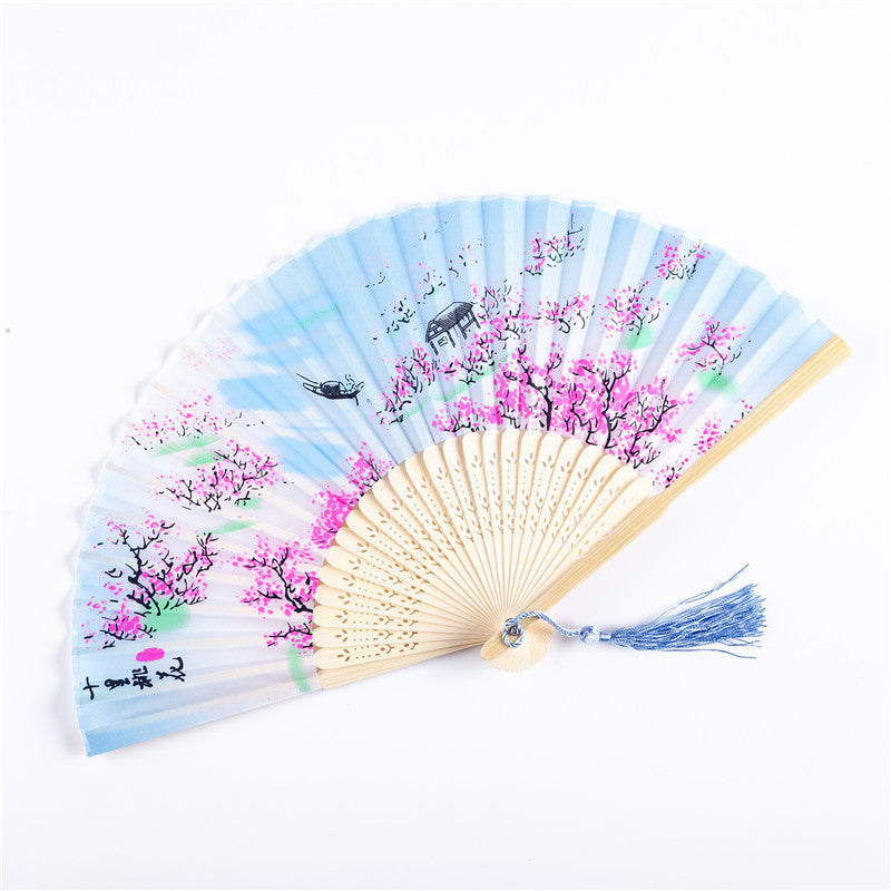 Vintage Cloth Chinese Style Dancing Folding Fan