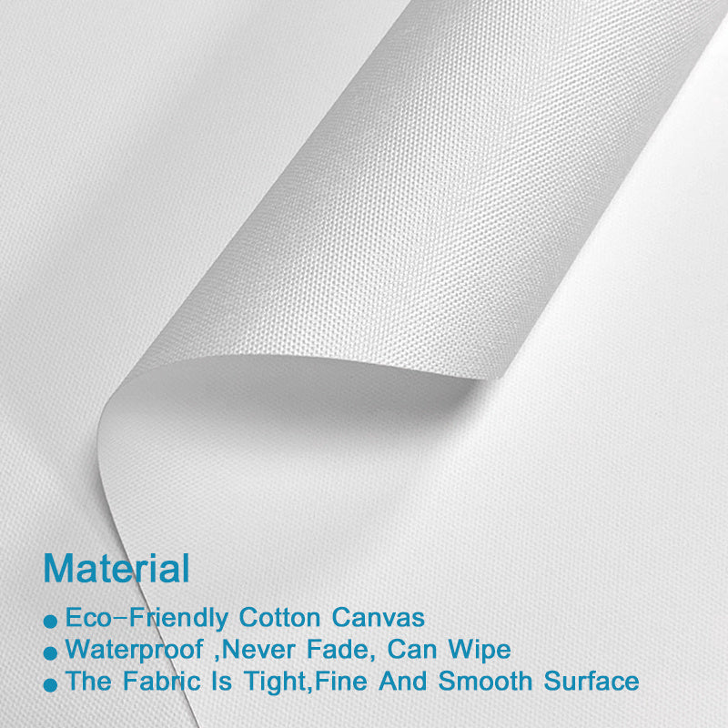 Eco-friendly cotton canvas material for Nordic Art Canvas - Animal Lion Tiger Bear Painting. Waterproof, fade-resistant with a fine, smooth texture.
